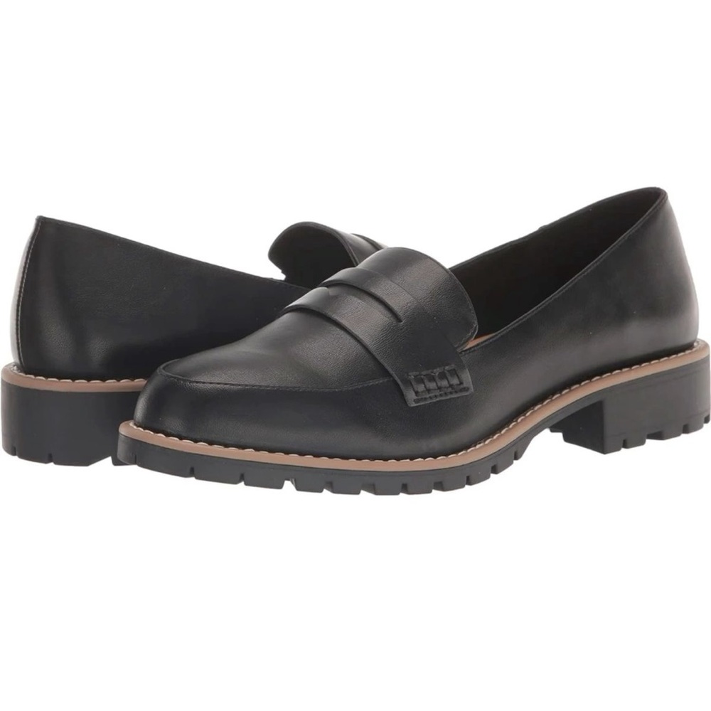 🆕 Dolce Vita | new Catalina black faux leather office business penny loafers